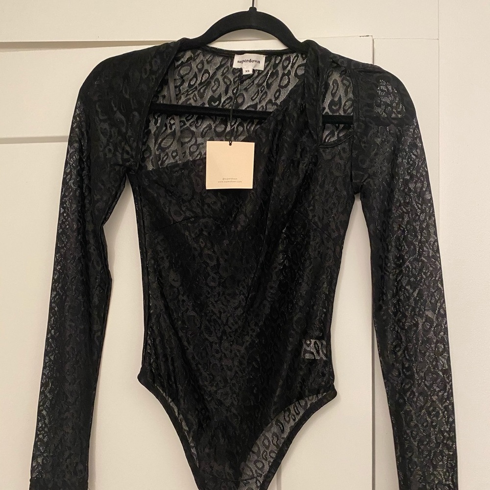 Cheetah shear bodysuit